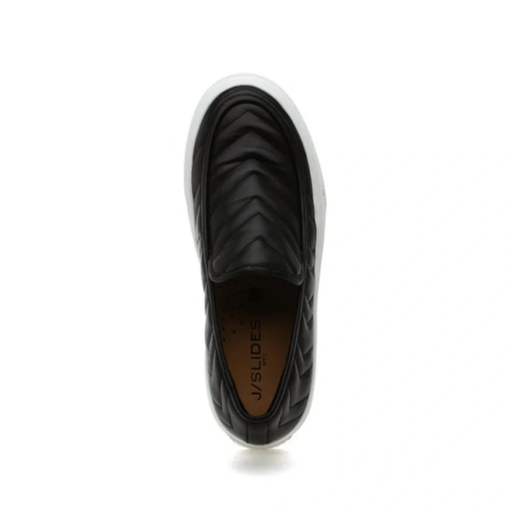 NWT J/SLIDES GYPSY Black Leather Sneaker